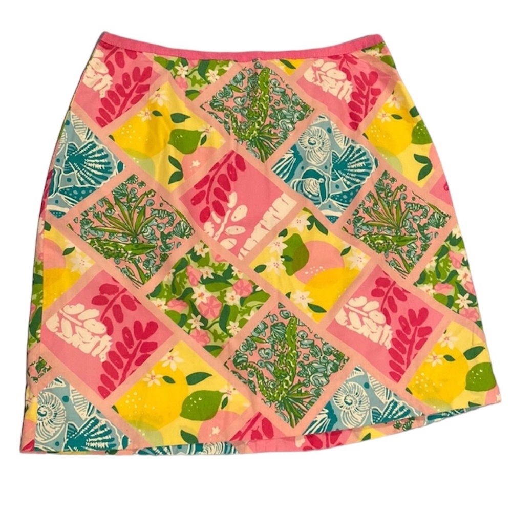 Lilly Pulitzer Patchwork Skirt Size 4